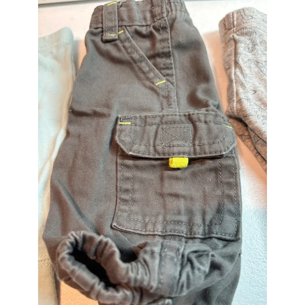Carter's‎ Newborn Baby Boys Pants Bundle 4 Piece Dog Dino Cargo